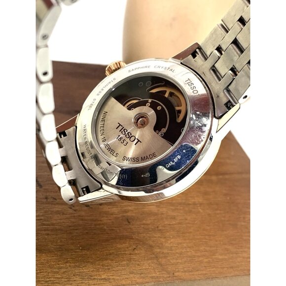 Tissot Swissmatic Men's Watch Swiss Automatic Rose Gold Silver T1294072203100 - Picture 7 of 14